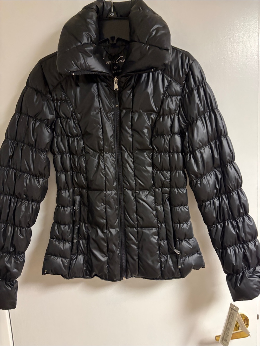 Kenneth Cole Black Quilted Puffer Jacket